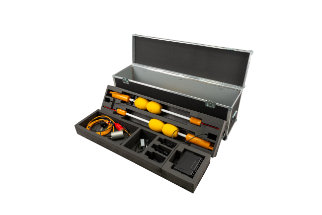 EchoTrace system kit in a transport case